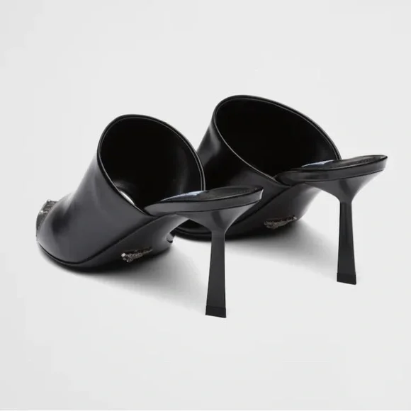 Prada Leather Slide High-Heels